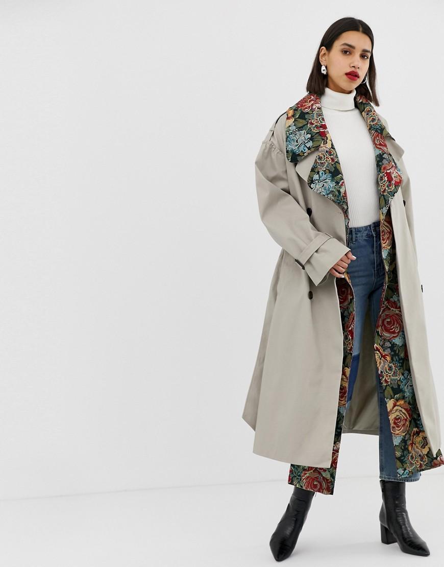 asos tapestry coat