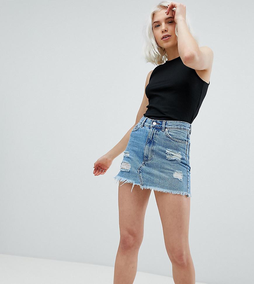 Pull\u0026Bear Denim Skirt in Blue | Lyst