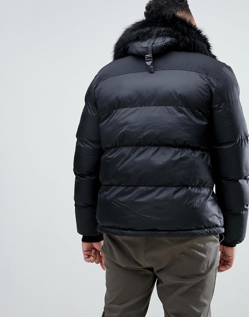 schott puffer jacket detachable hood