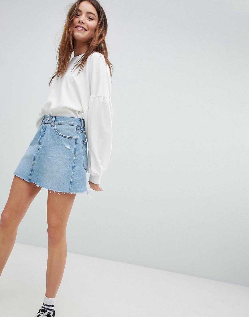 denim skirt bershka