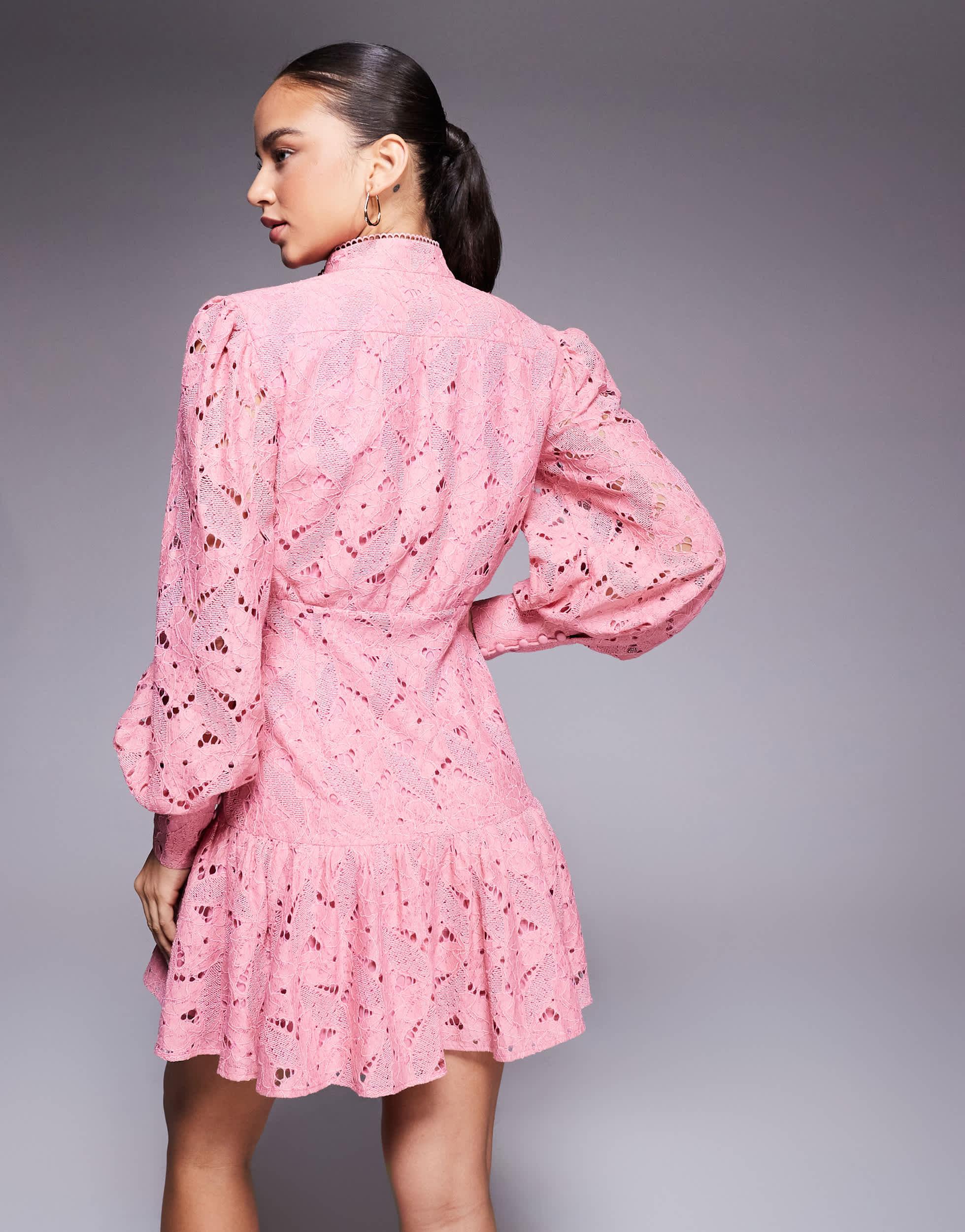 Designer Pink Long Sleeve Bardot Dresses for Women - Up to 82% off | Lyst