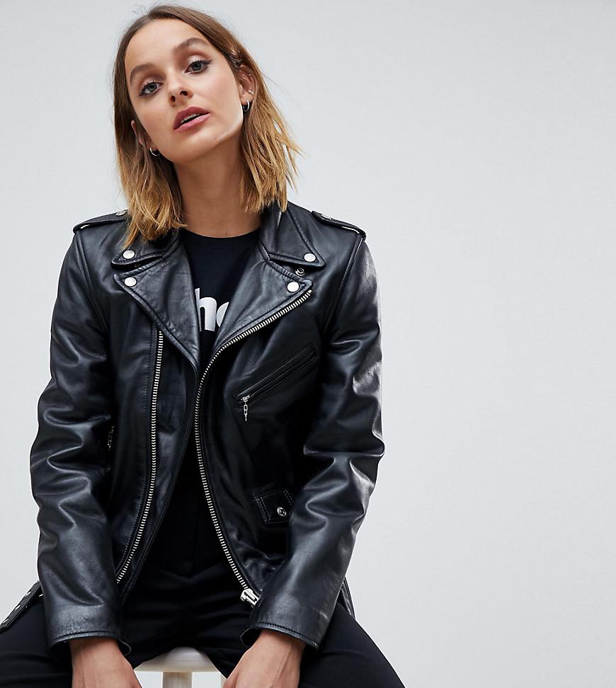 Schott Nyc Biker Jacket With Dalmation Lining In Leather in Black | Lyst  Canada