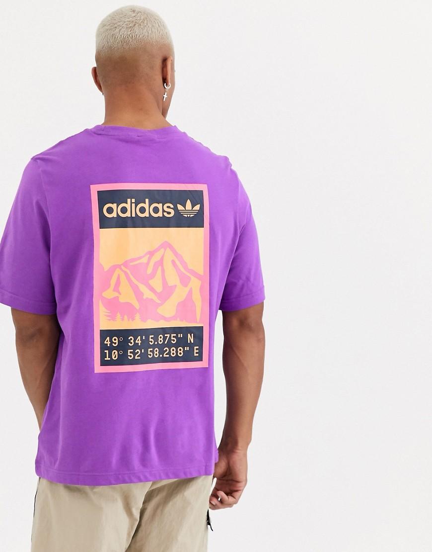 adidas Originals Adiplore T-shirt With Back Print in Purple for Men | Lyst