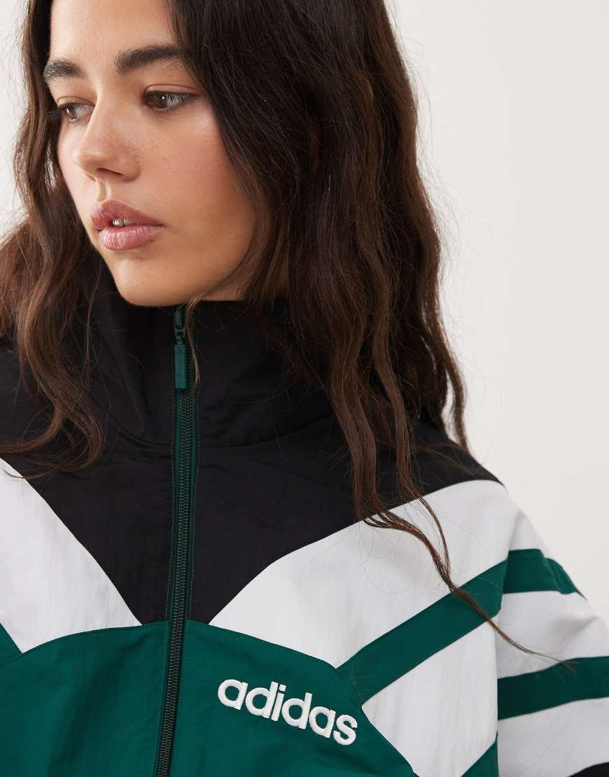 adidas Originals Woven Track Top in Green | Lyst UK