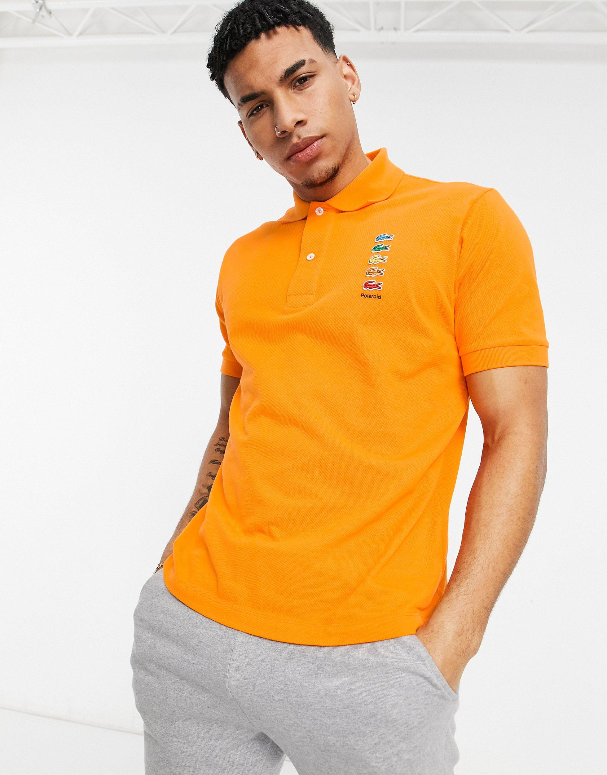 Lacoste X Polaroid Polo in Orange for 