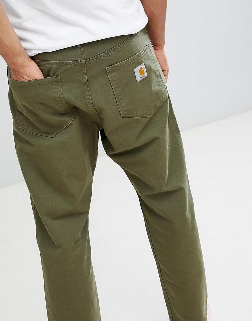 Carhartt WIP Toledo Pant In Regular Straight Fit In Green for Men - Lyst