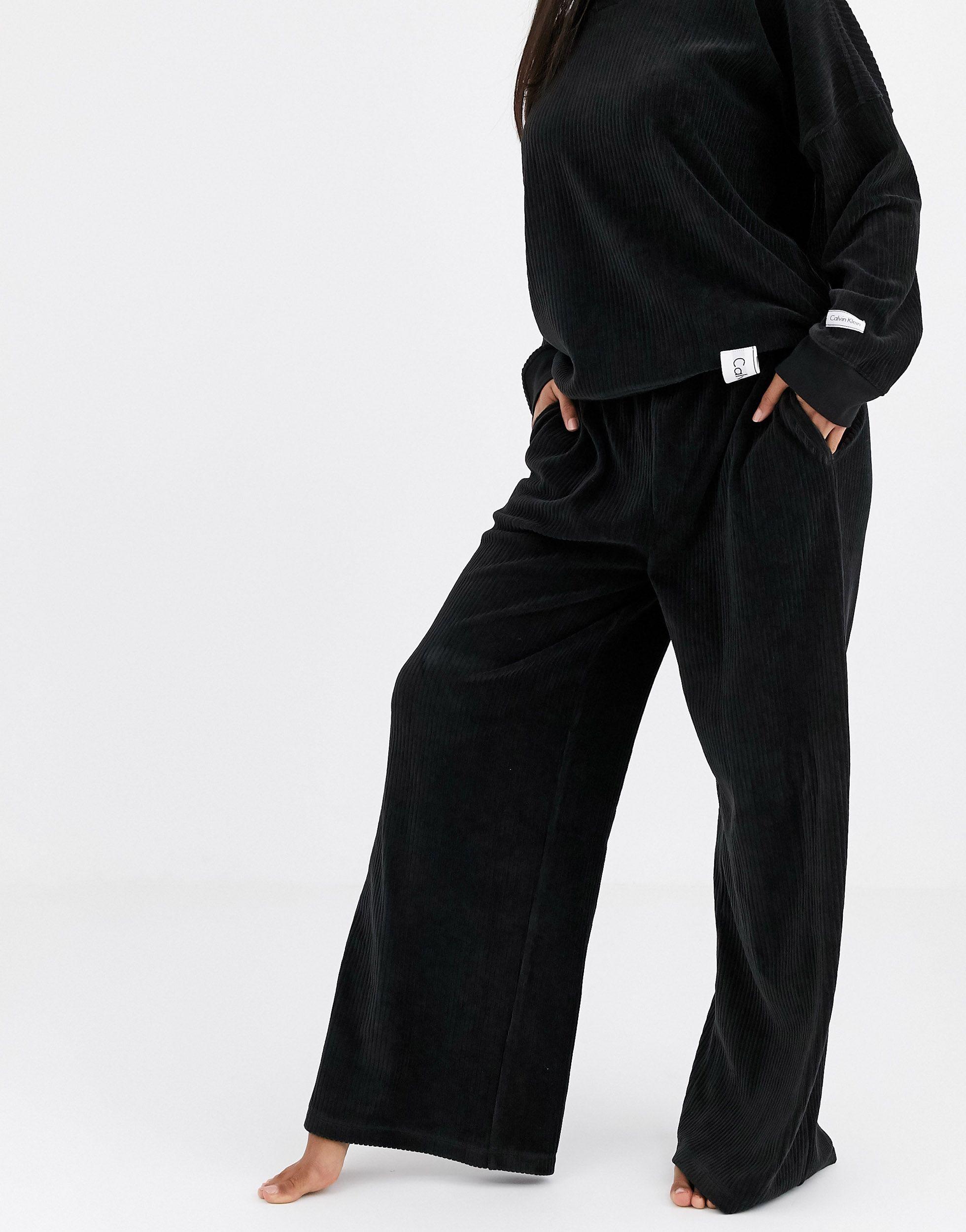 Calvin op klein black velvet pants