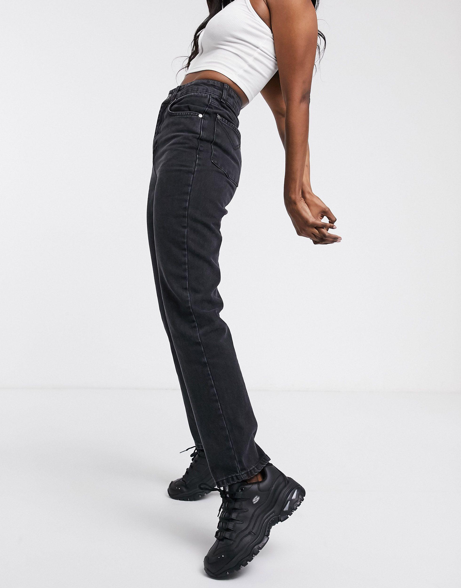 The Ragged Priest Mom Jeans in Black - Lyst