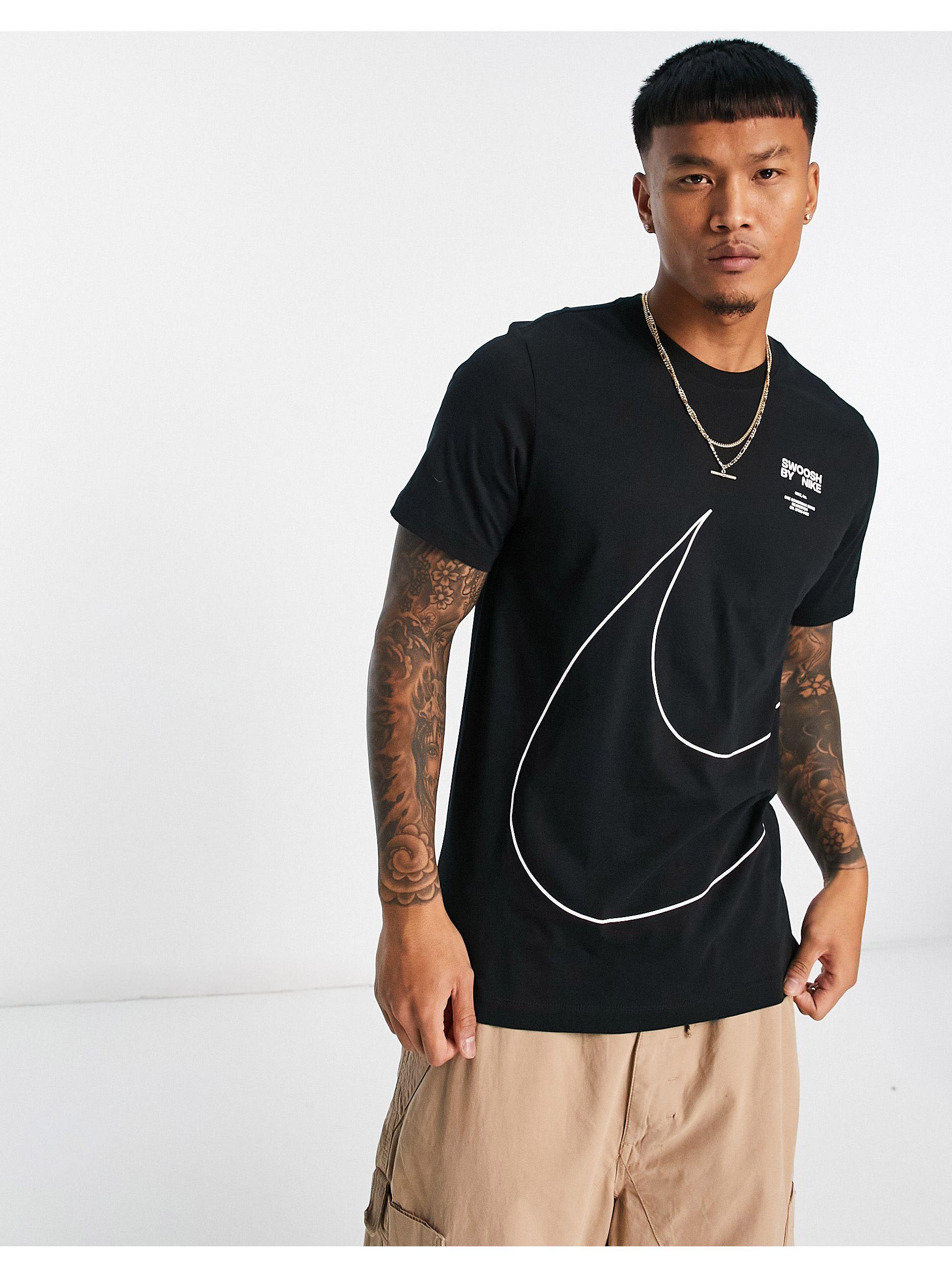 Nike Swoosh T-shirt in Black for Men | Lyst