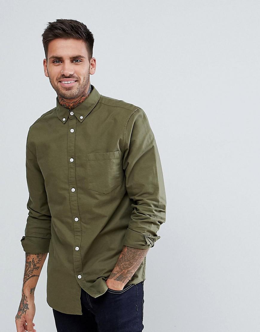 green oxford shirt mens