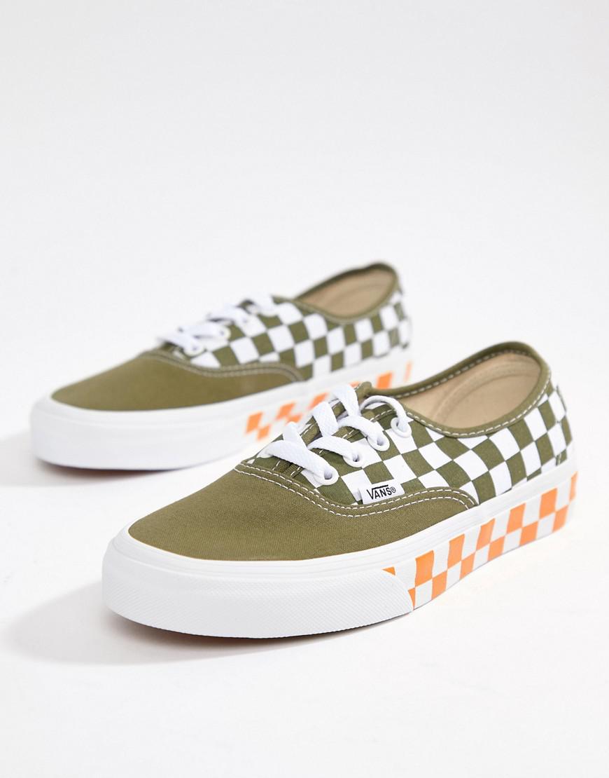 vans authentic trainers in mixed checkerboard