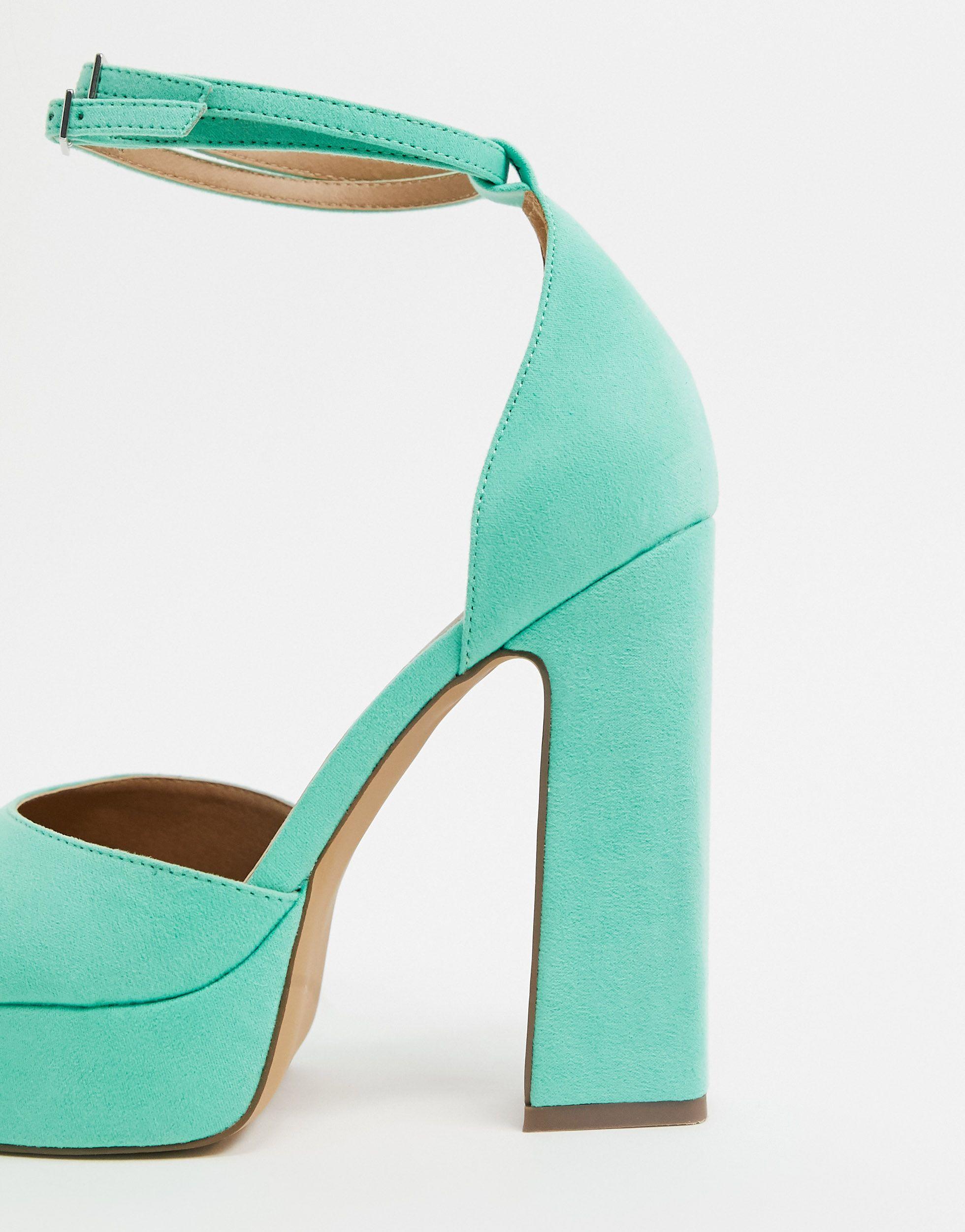 Scarpe con hotsell tacco verde acqua