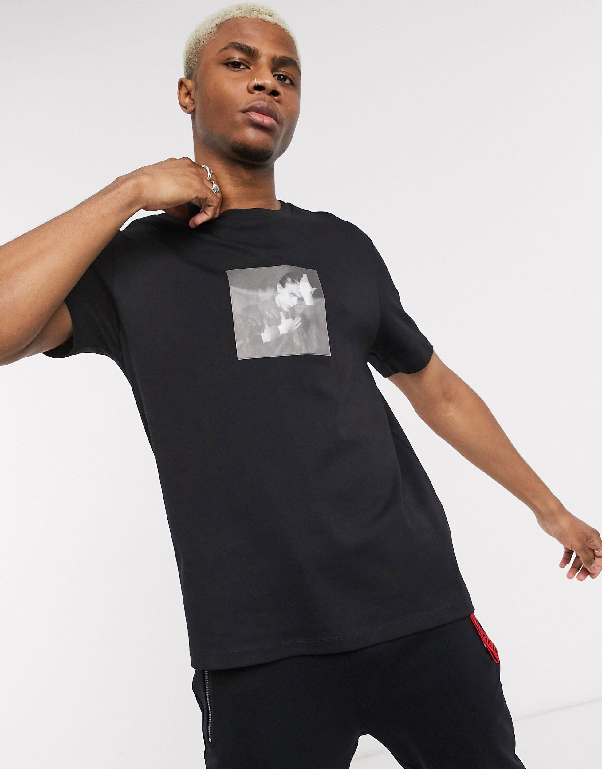 HUGO X David Bowie Holographic T-shirt in Black for Men | Lyst