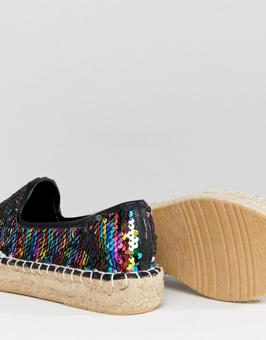 Lyst Asos Jayden Wide Fit Flatform Espadrilles