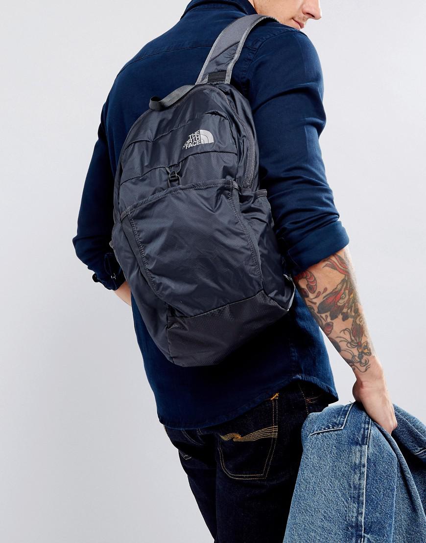 The North Face Packable Backpack Flyweight In Black in Gray for Men | Lyst