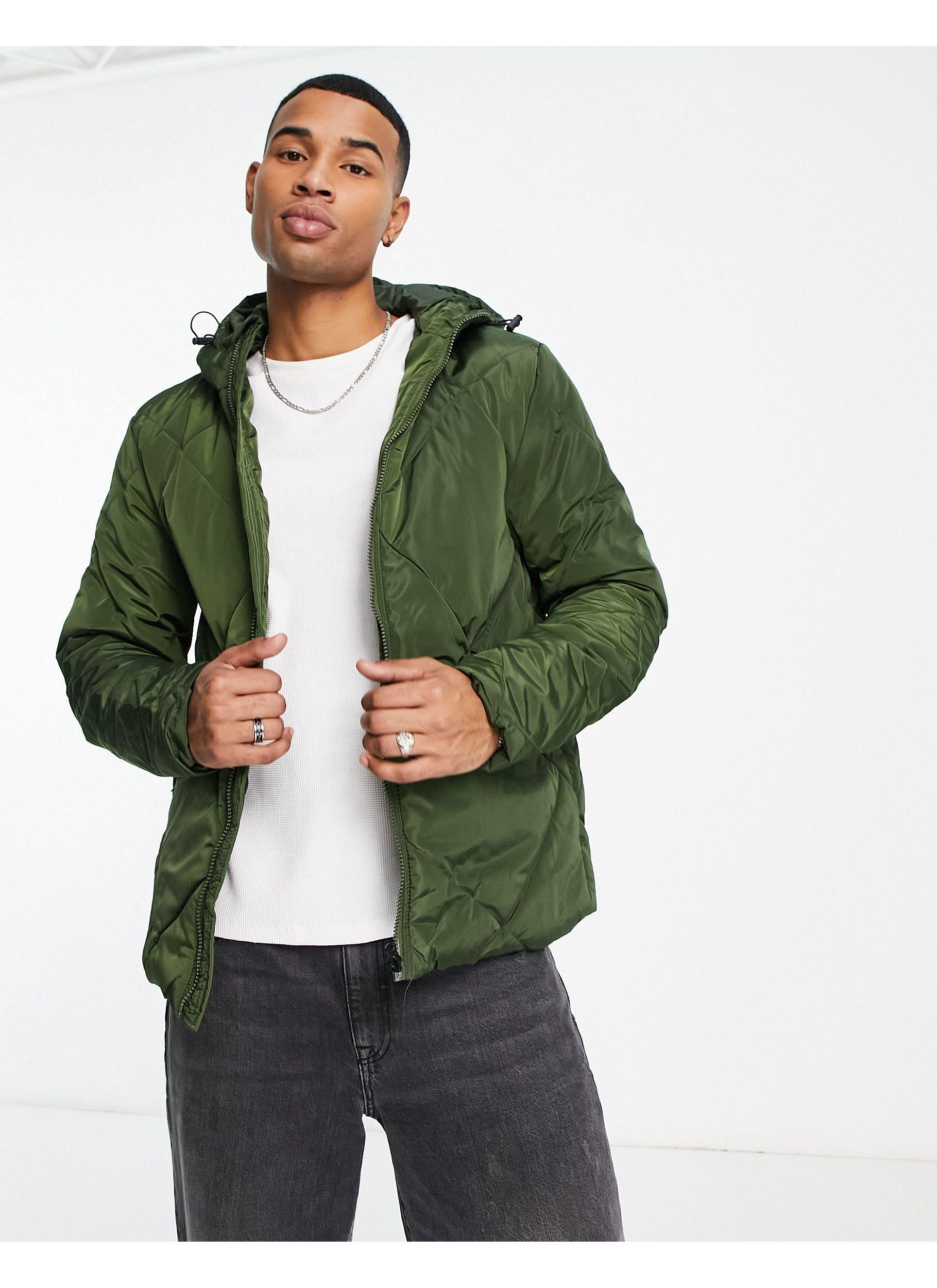 American Stitch Quilted Jacket in Green for Men Lyst UK