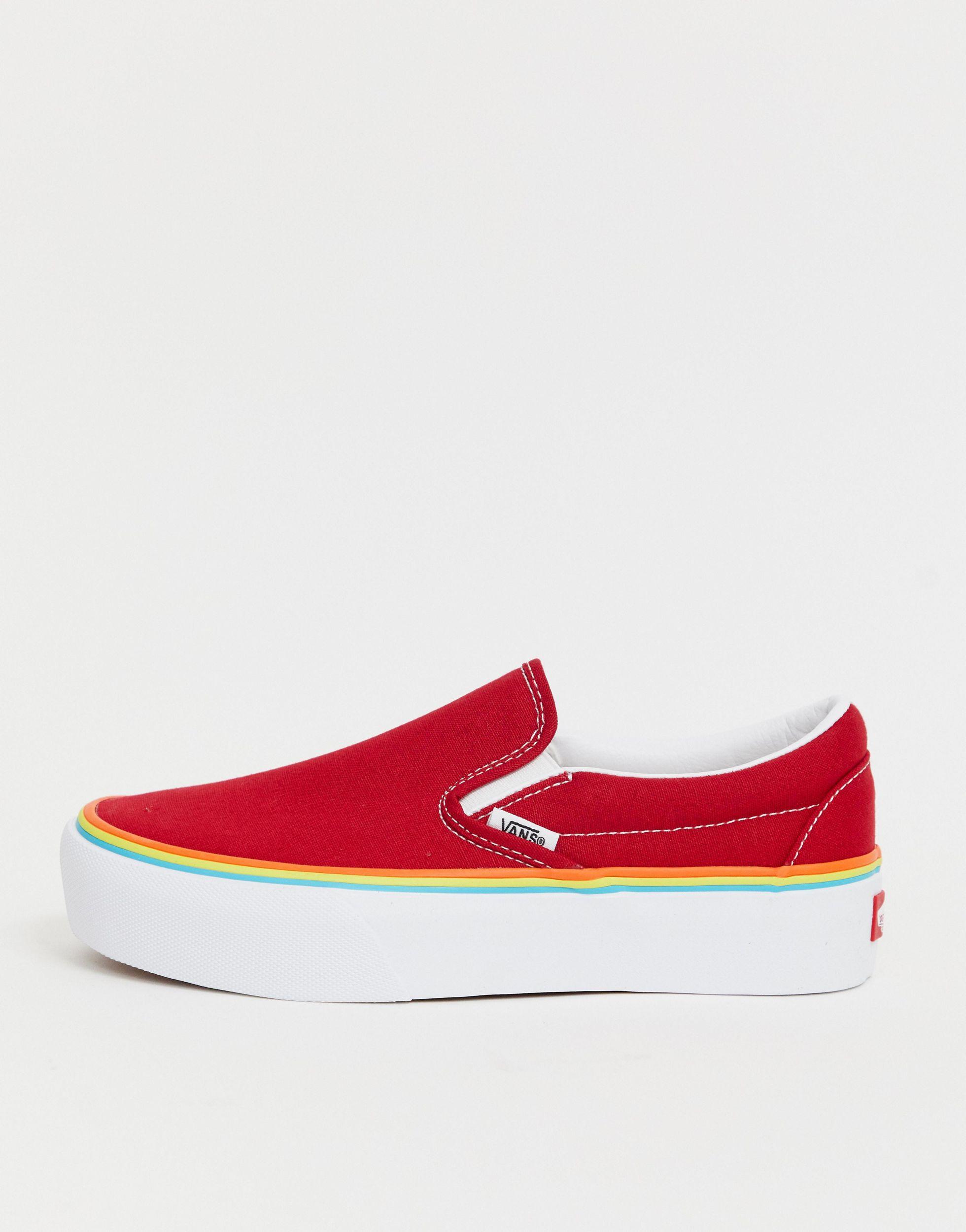 vans red rainbow