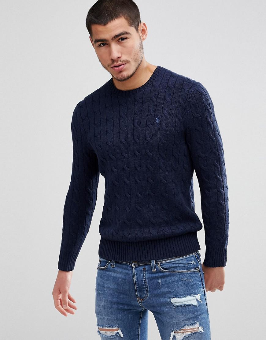 Polo Ralph Lauren Wool Sweater in Navy Mens Clothing Sweaters and knitwear Save 18% Blue for Men 