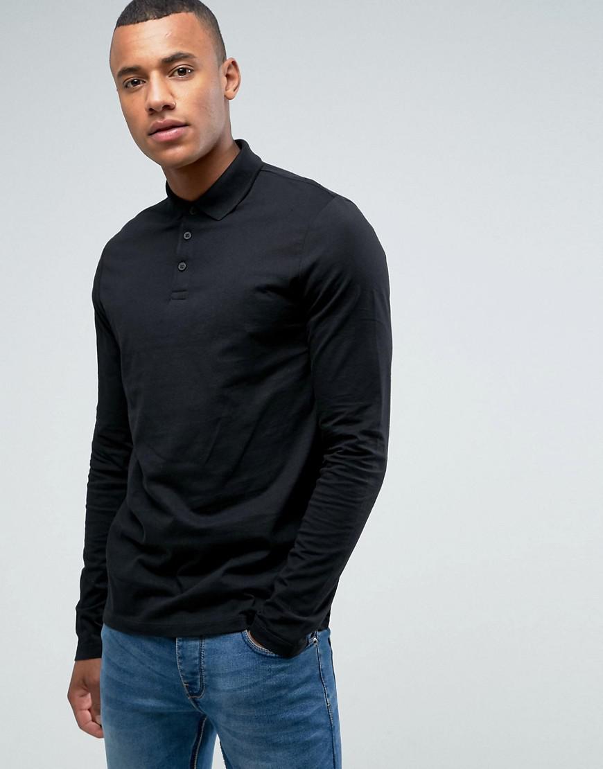 asos men's long sleeve polo shirts