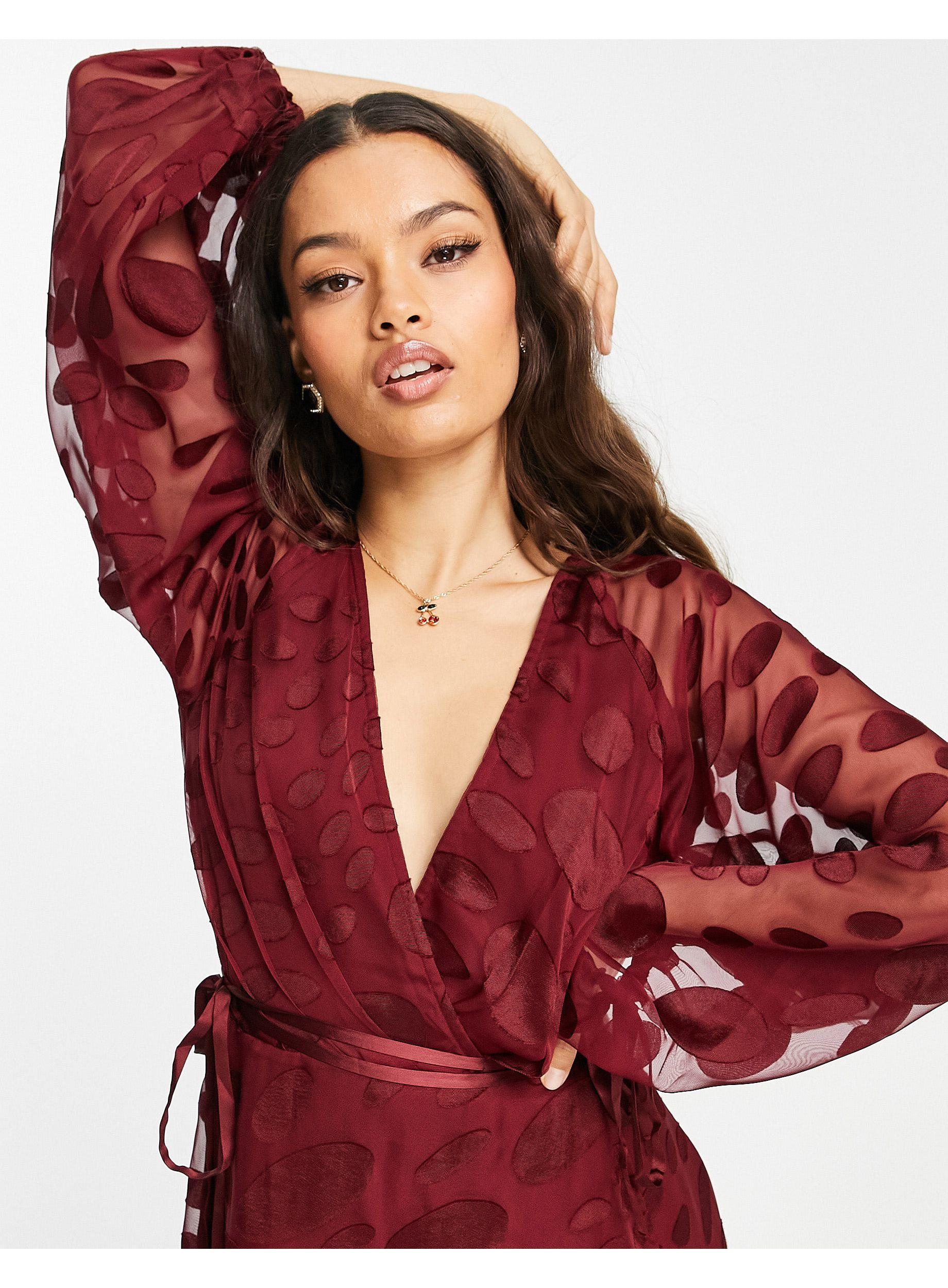 petite wrap dress with tie waist