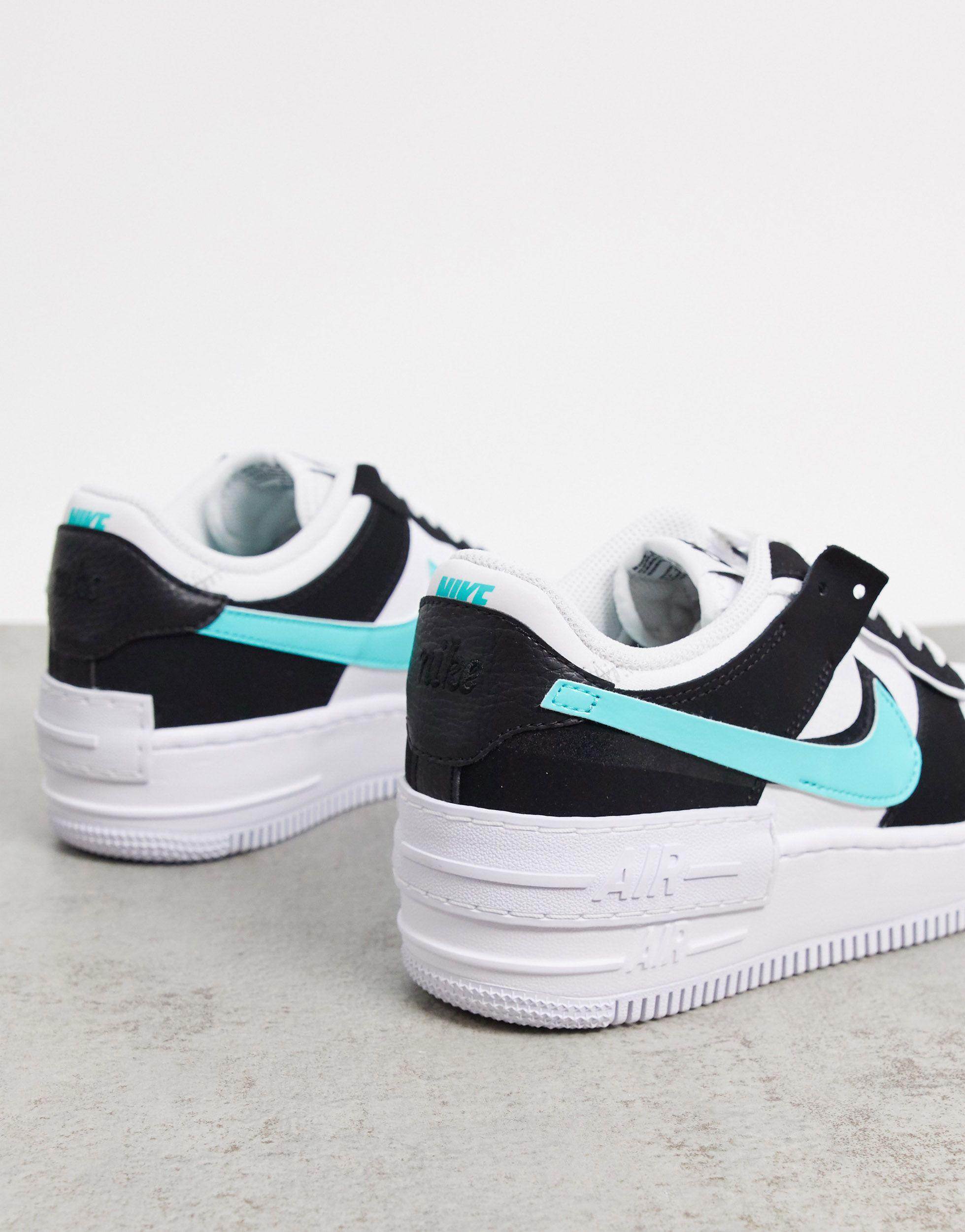 Nike – Air Force 1 Shadow – Sneaker in Weiß, und Türkis in Schwarz | Lyst AT