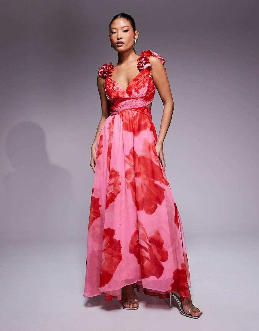 Forever New Red Floral Slip Dress Forever New Oversized Rose Print