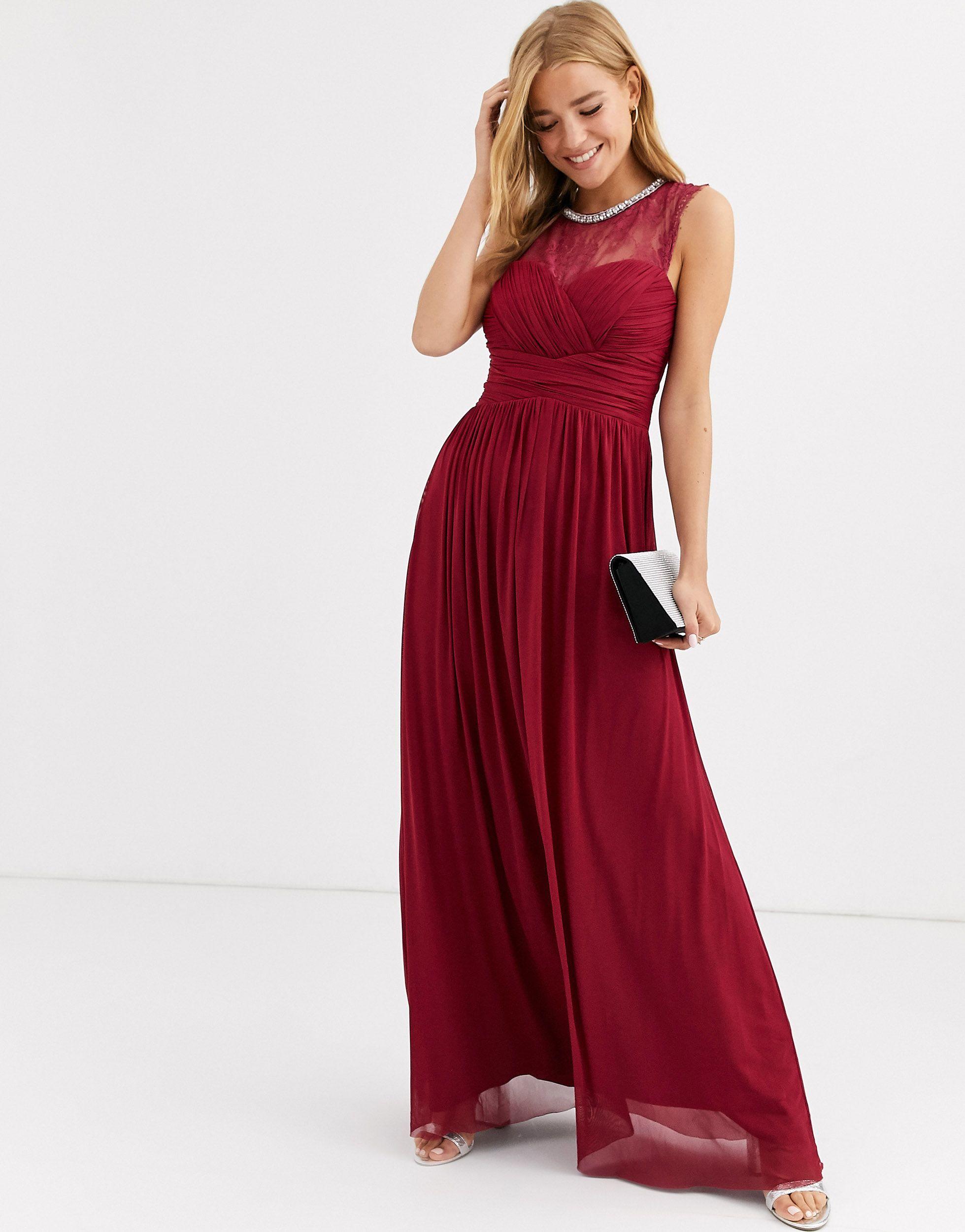 lipsy red prom dress