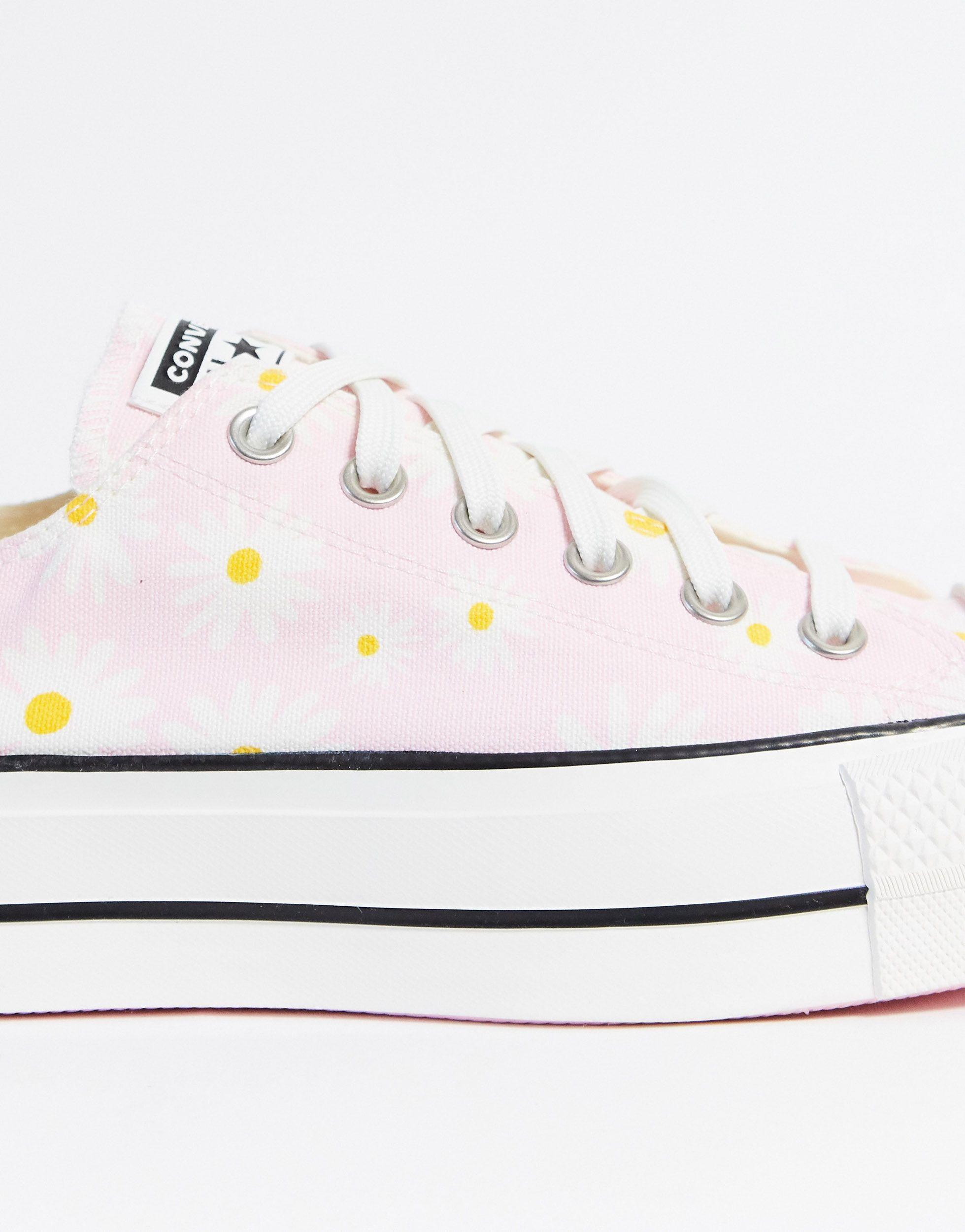 converse pink daisy