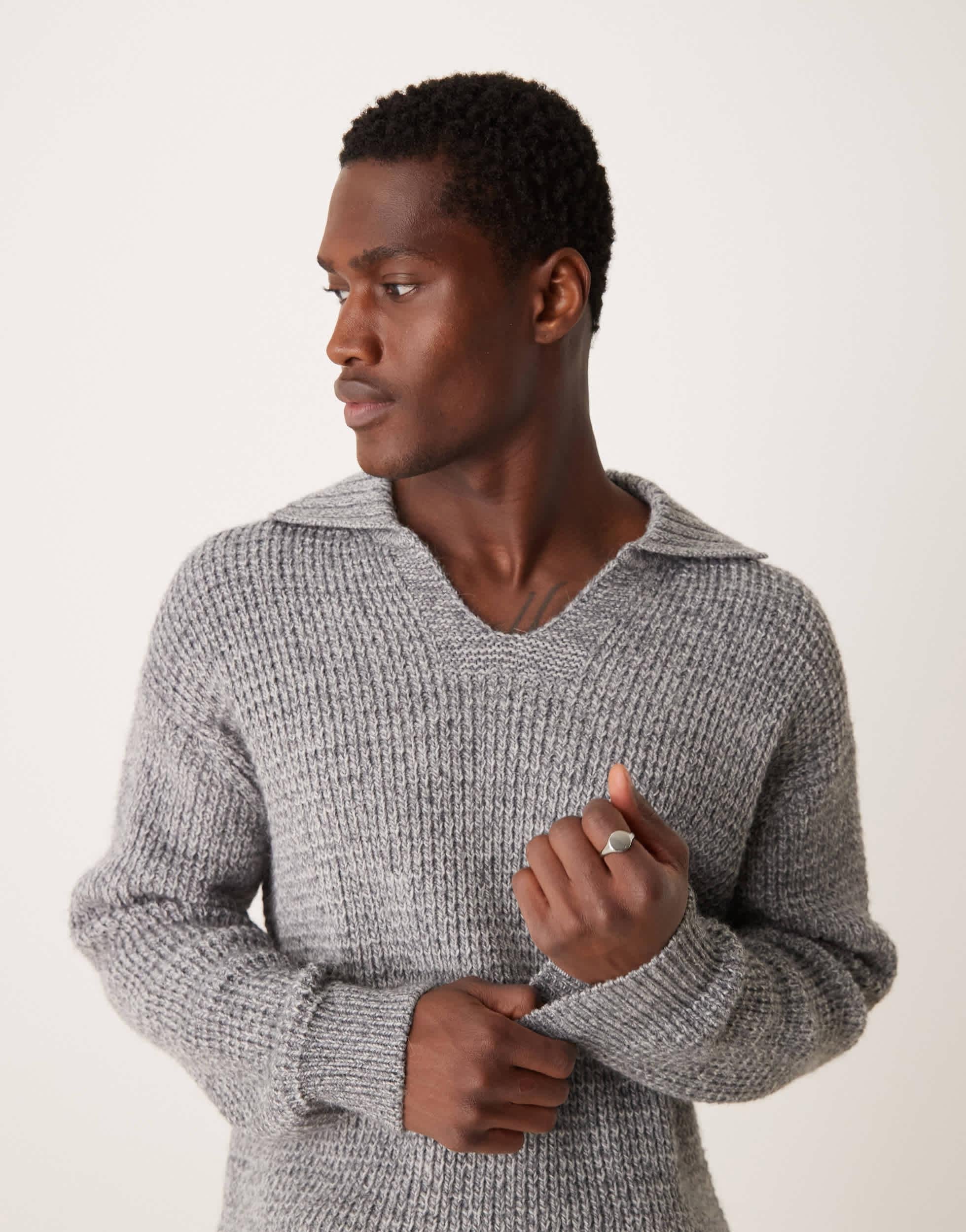 Damen Grobstrick Rollkragenpullover Damen Asos Brown Mango