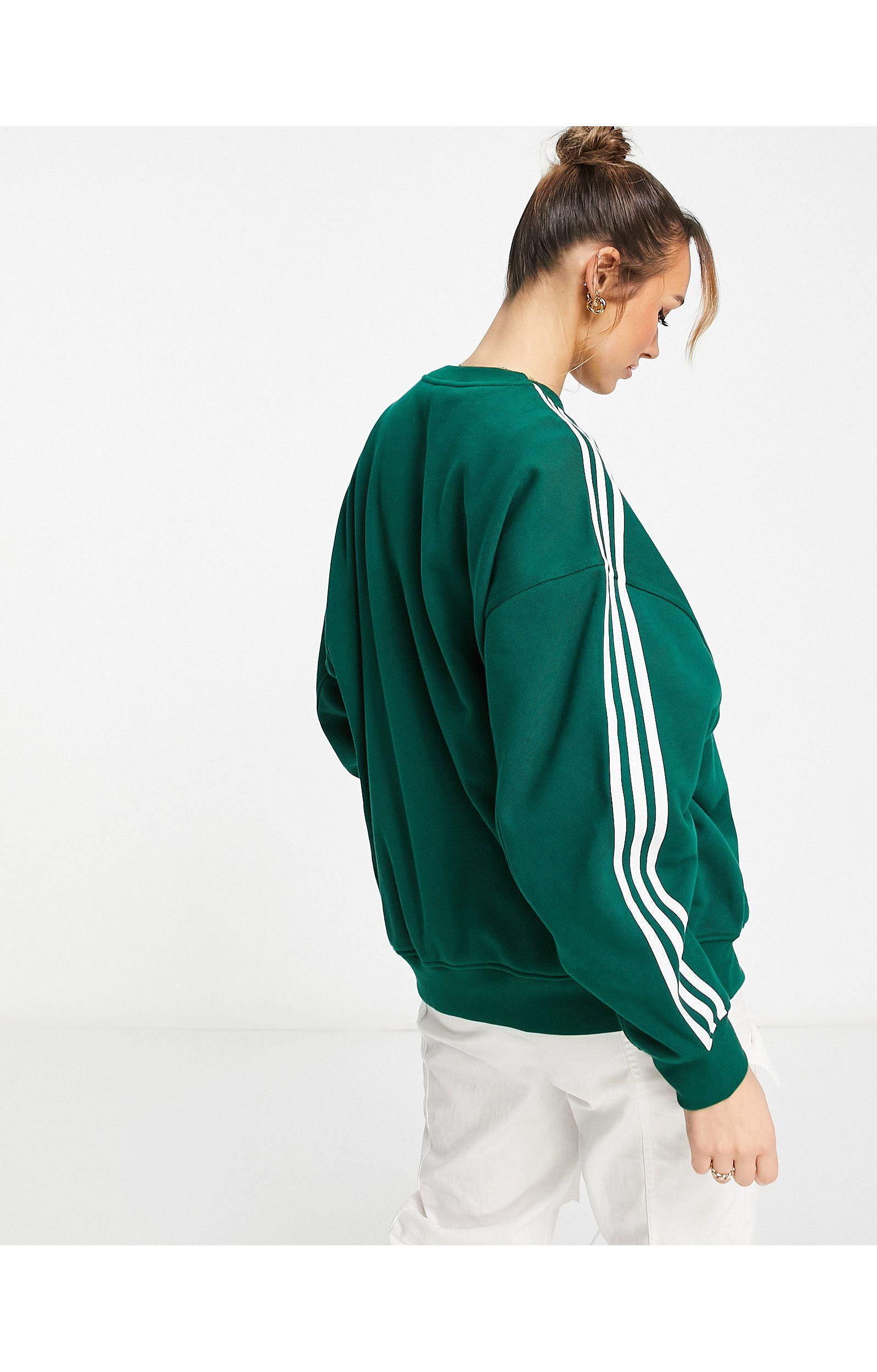 originals green 3-stripe sweatshirt