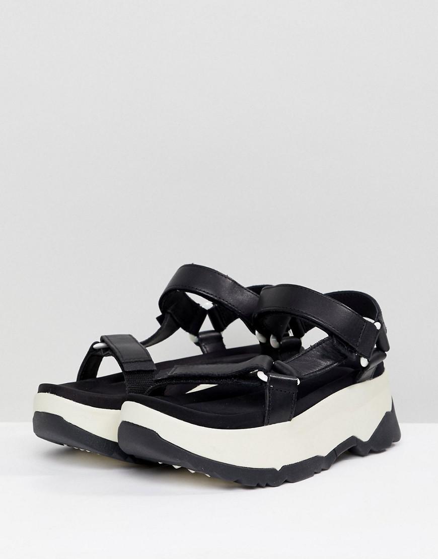 Teva Black Flatform Zamora Universal Sandals - Lyst