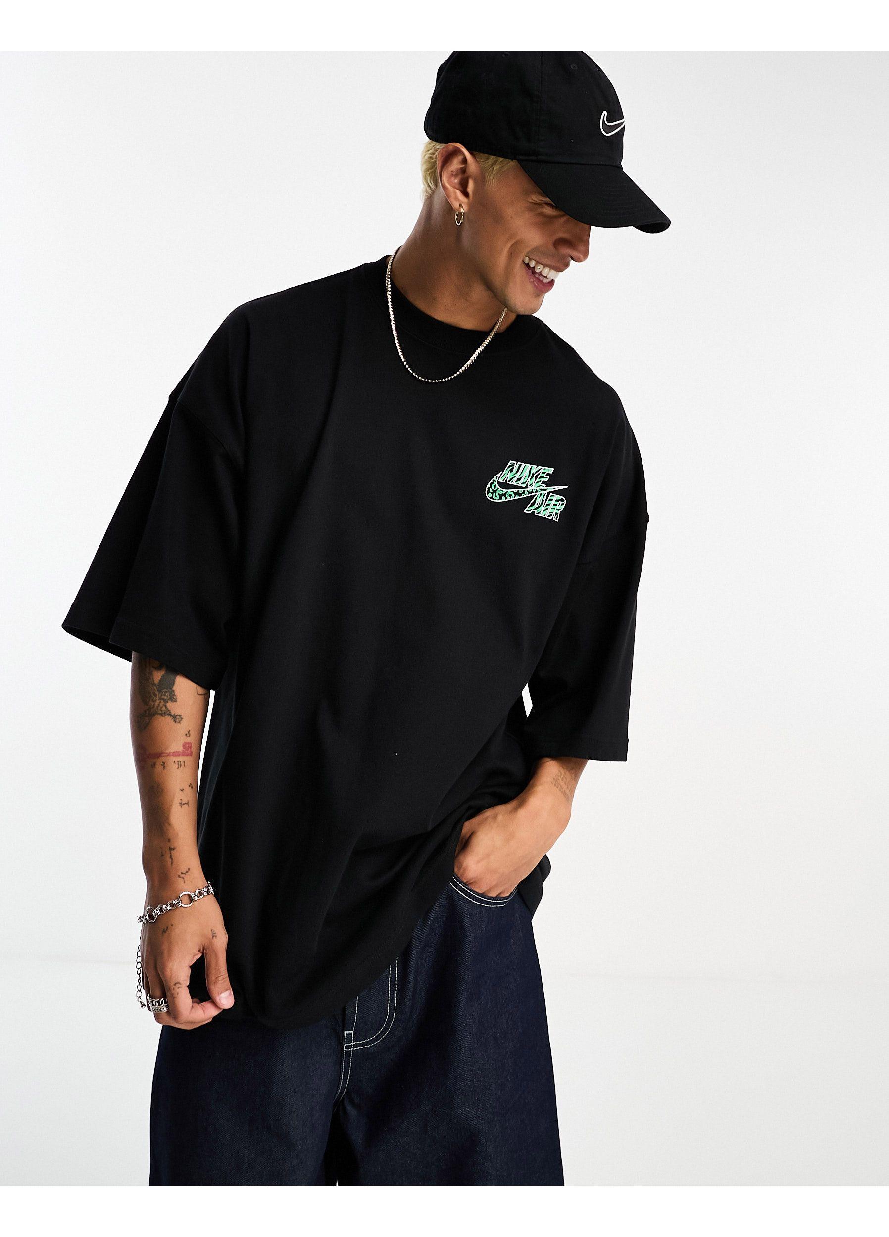 Nike M90 T-Shirt with Back Print in Black