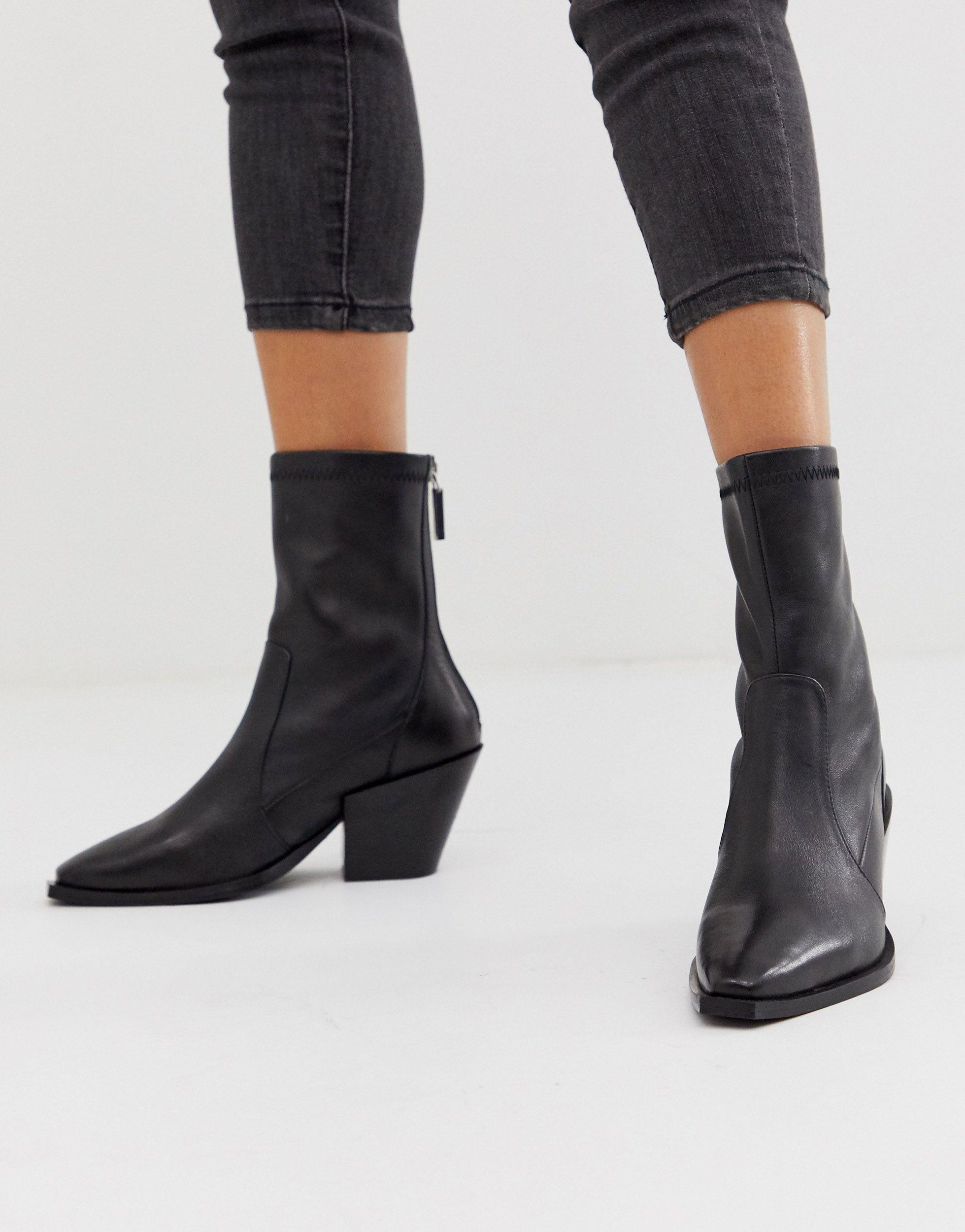 office heeled boots