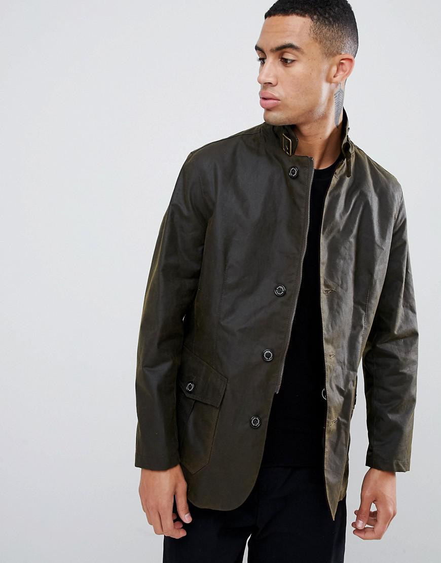 Barbour Synthetic Lutz Wax Jacket In Green for Men | Lyst UK