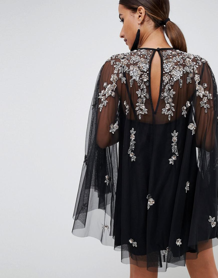 embellished maxi dress navy