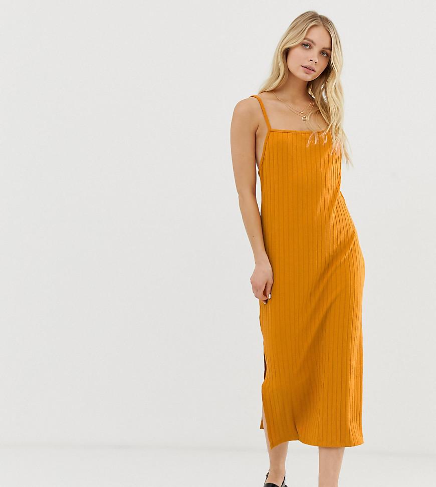 bershka orange dress