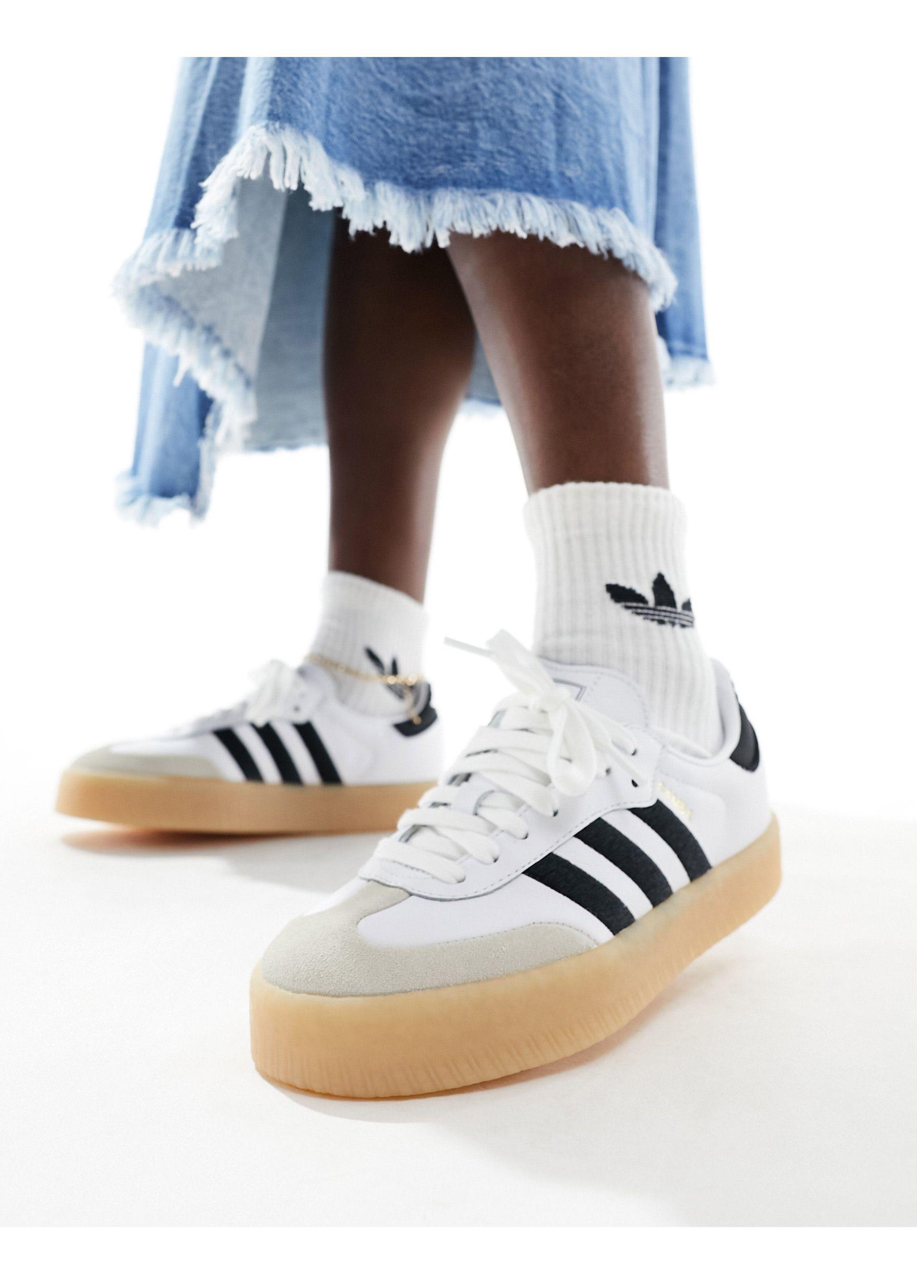 adidas Originals Sambae Sneakers With Gum Sole in Blue Lyst Canada