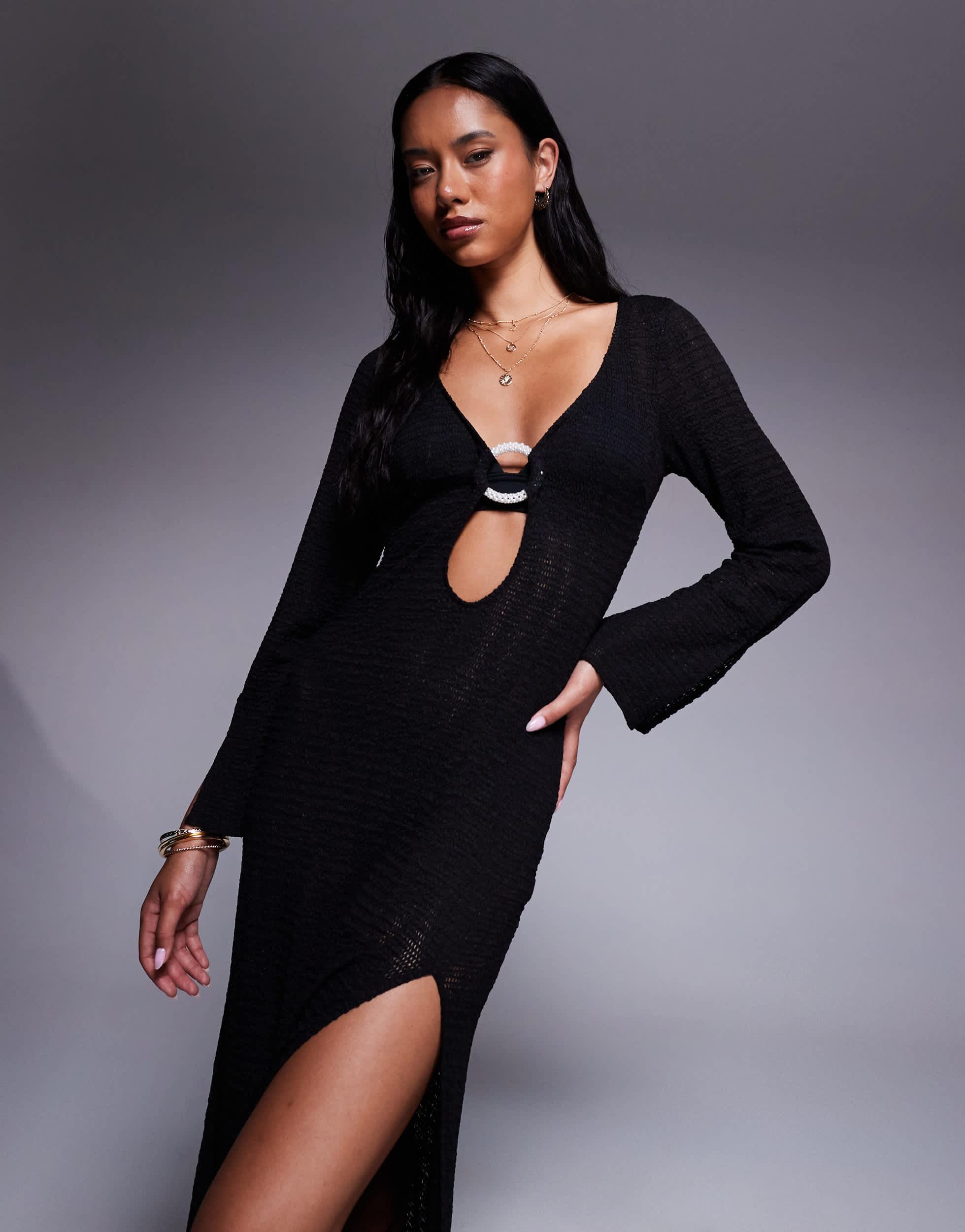 crochet sequin maxi dress Marie Sequin Crochet Dress – Retrofete