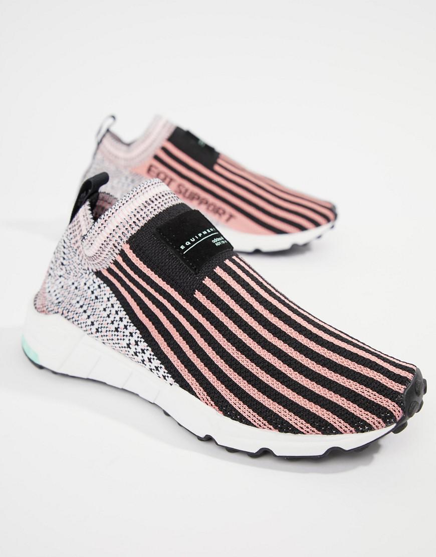 adidas Originals Eqt Support Sock 1/3 Trainers In Black And Pink | Lyst  Australia