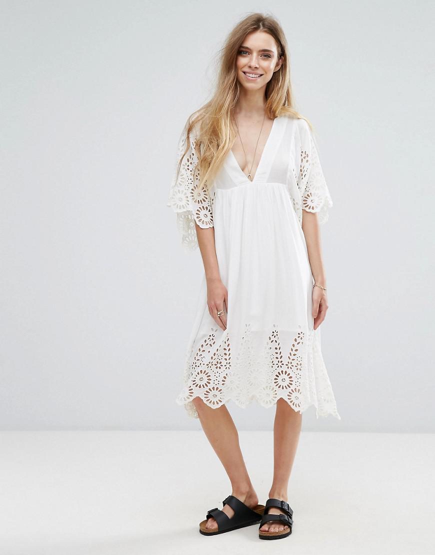 ganni yoko lace dress