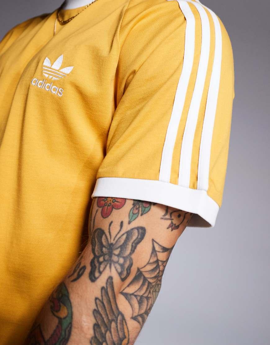 Adidas 3 stripe ringer tee on sale