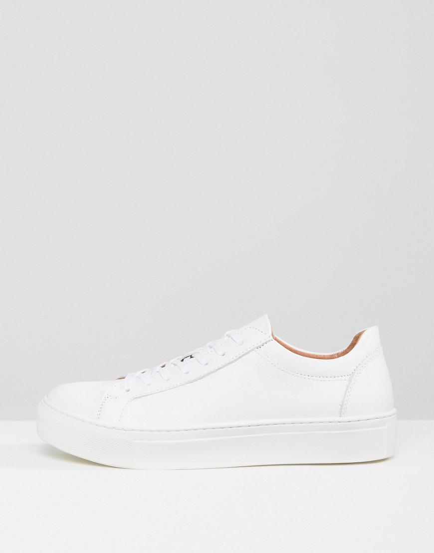 SELECTED Leather Femme Donna Sneaker in White - Lyst