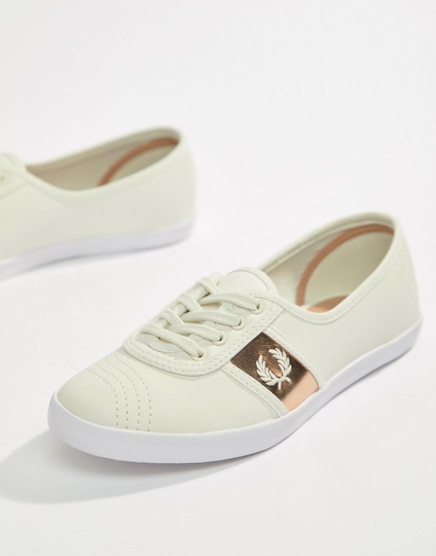 fred perry aubrey leather trainers
