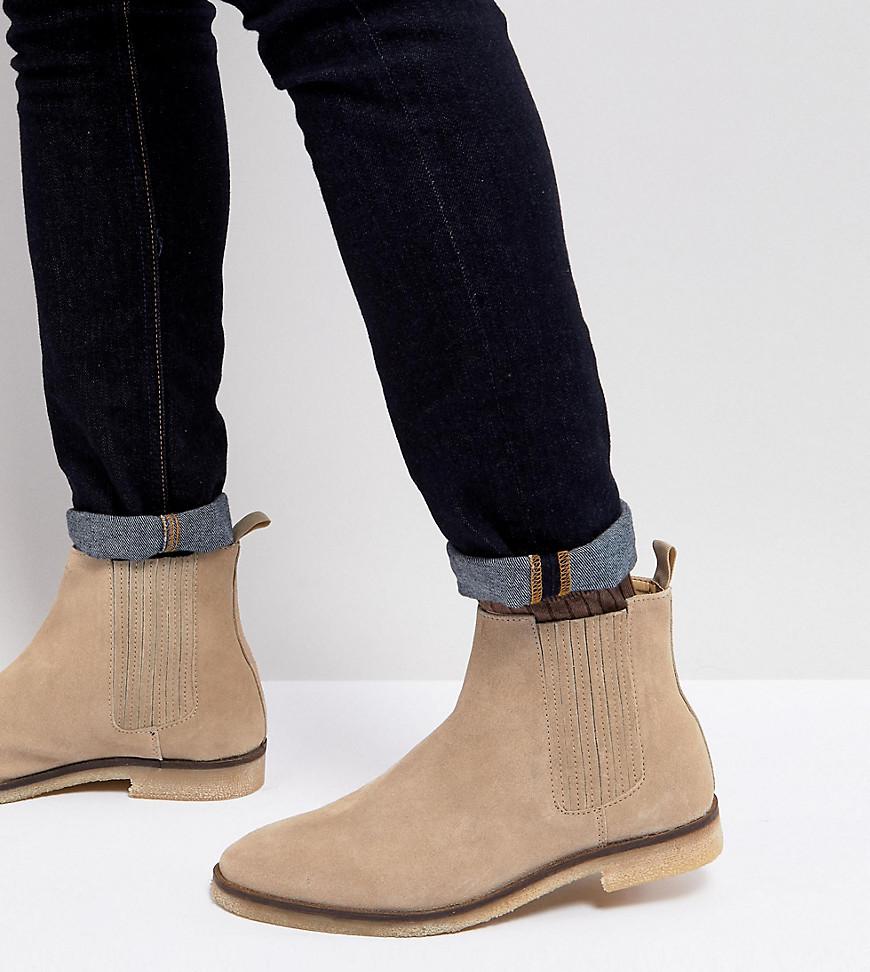 wide fit suede chelsea boots