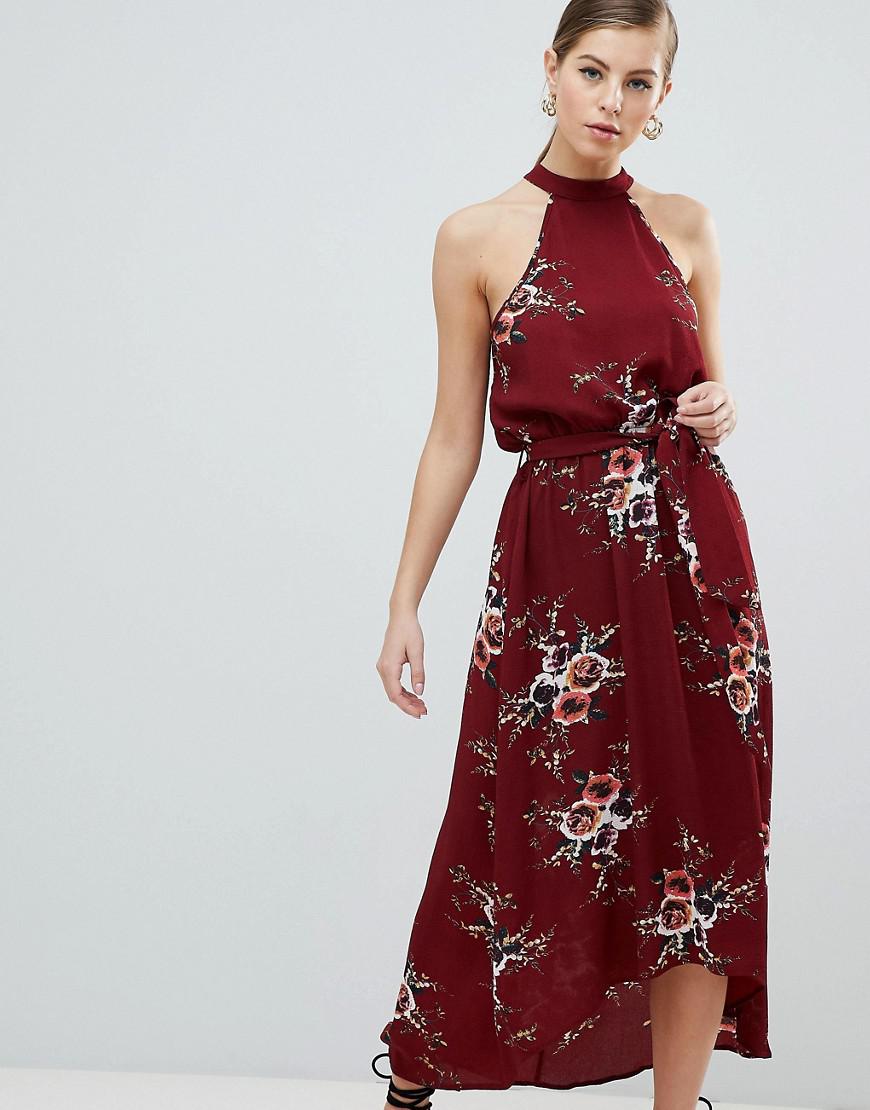 ax paris red maxi dress