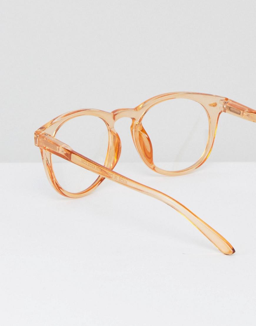 orange see through sunglasses