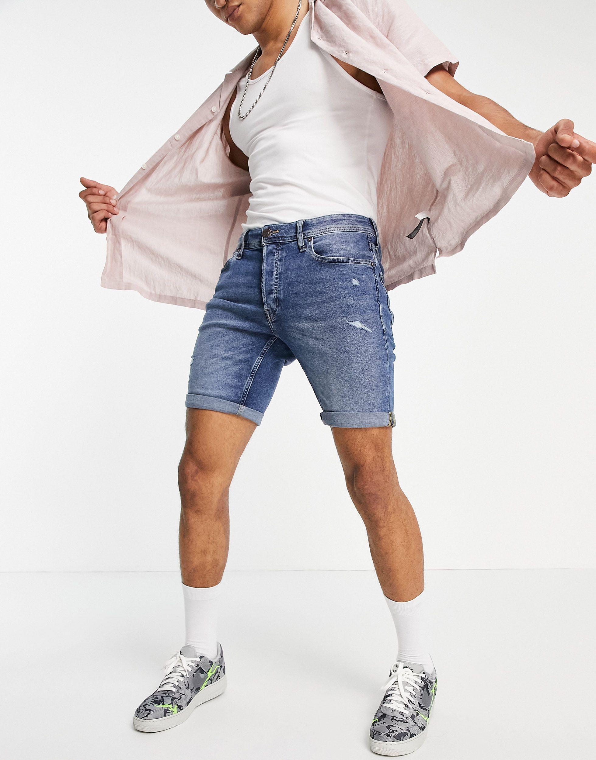 Scheuren korte broeken in de kleur blauw voor dames | KLEDING.nl