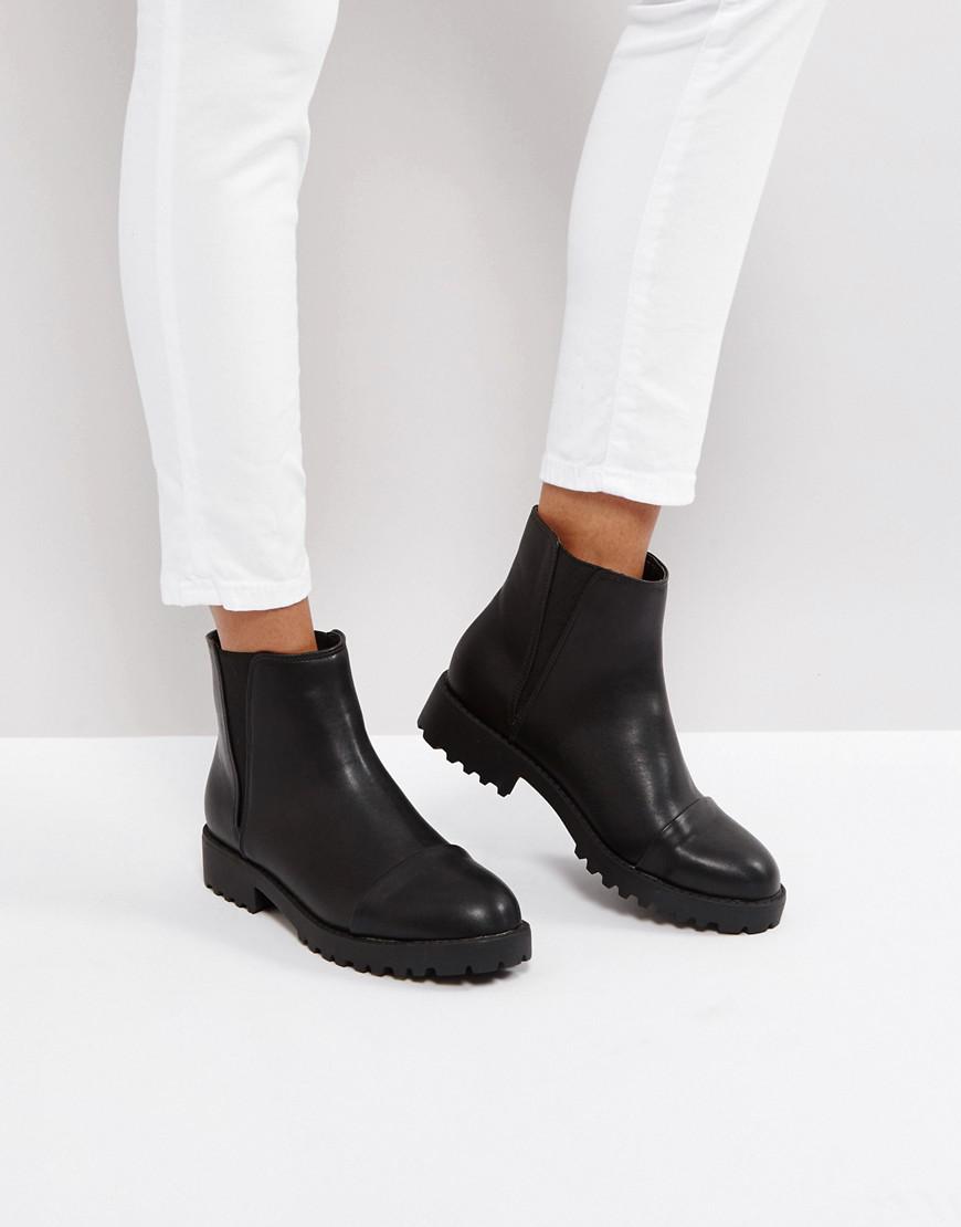 Lyst - Asos Admirer Flat Chelsea Ankle Boots in Black
