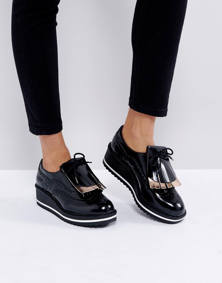 Bershka Chunky Loafer in Black Lyst