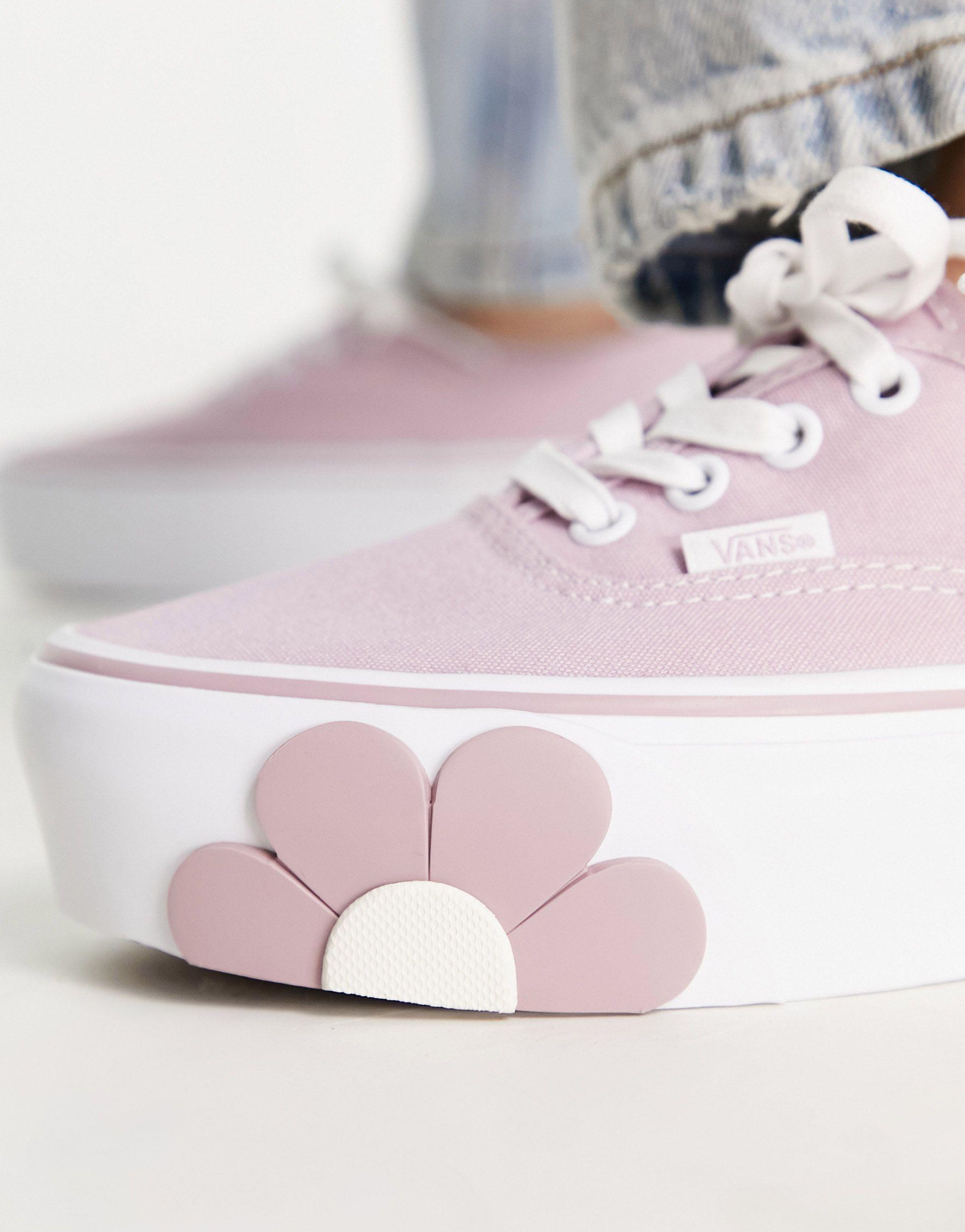Vans Authentic Stackform Trainers With Oversized Flowers in White | Lyst